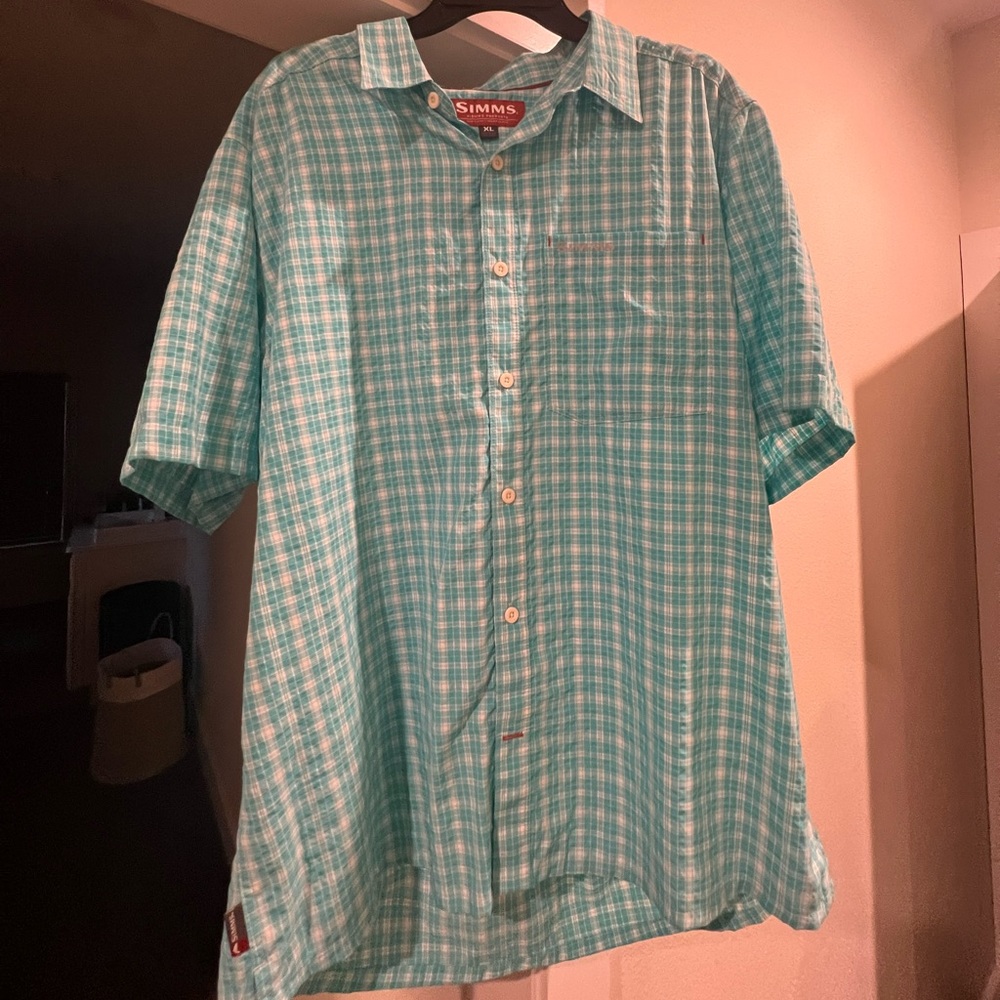 Simms Short Sleeve Button Up - image 1